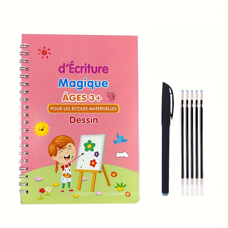 Cahier Magique d’Écriture – Spécial Dessin & Créativité (3-8 ans)