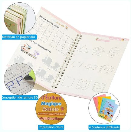 Cahier Magique d’Écriture – Spécial Dessin & Créativité (3-8 ans)